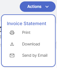 Reseller Portal Billing Page Actions